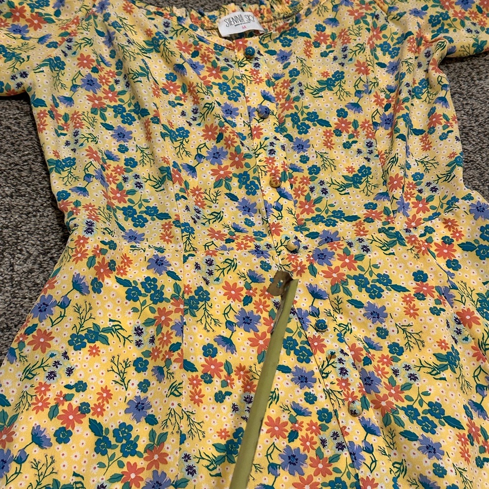 Sienna Sky Floral Yellow Dress - Picture 7 of 13